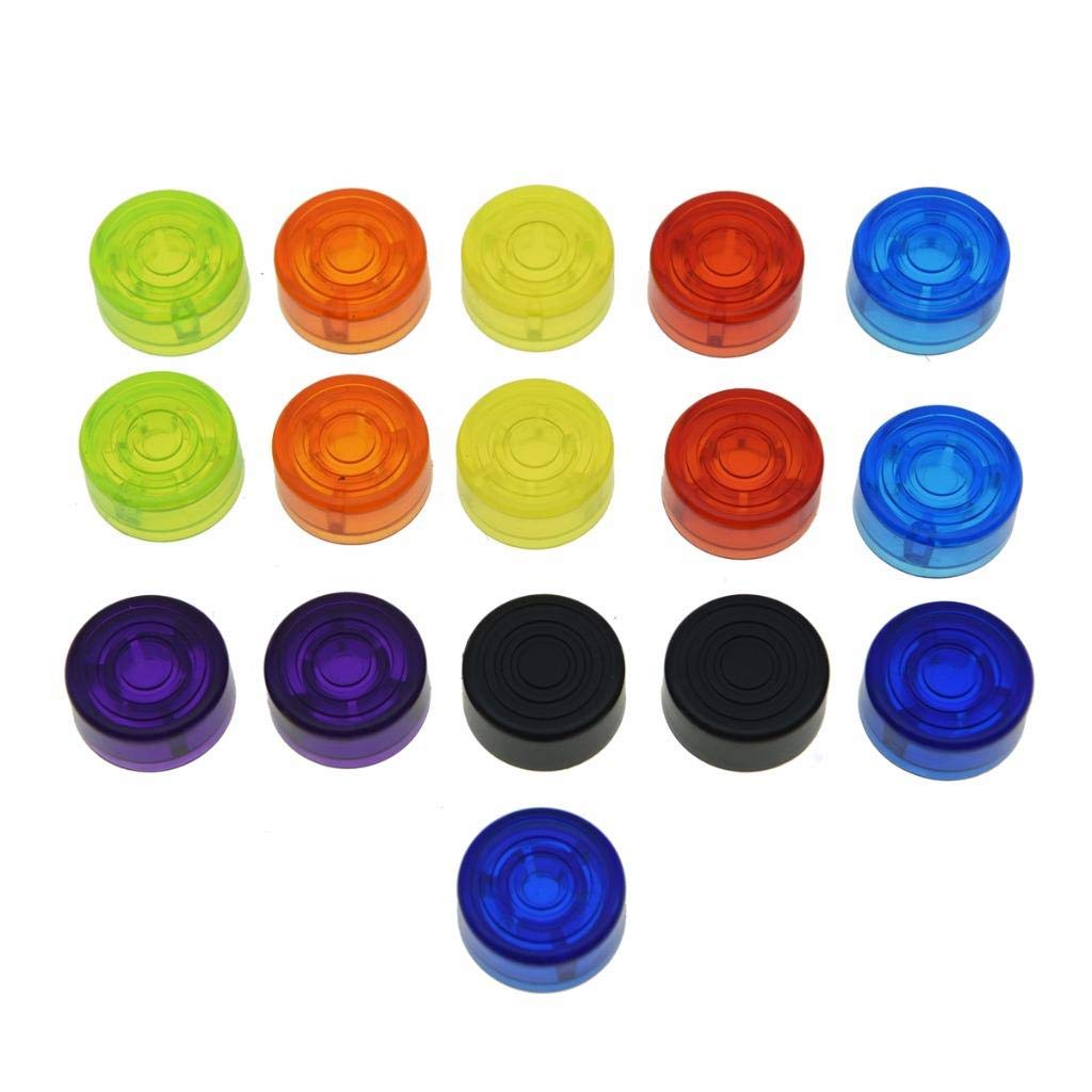 Dopro Guitar Effect Pedal Footswitch Toppers Effect Foot Nail Caps Pedal Protection Cap with Multi Colors 16-Pack